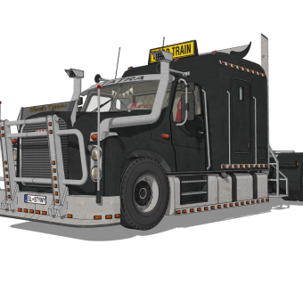 超精细汽车模型 卡车 Black Tiran